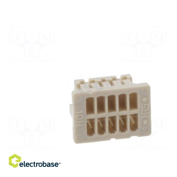 Plug | wire-board | female | DF20 | 1mm | PIN: 10 | w/o contacts | straight paveikslėlis 5