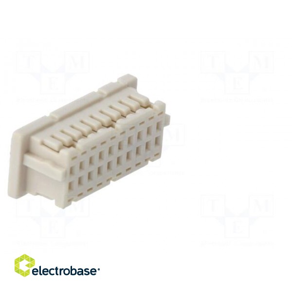 Plug | wire-board | female | DF20 | 1mm | PIN: 20 | w/o contacts | straight paveikslėlis 8