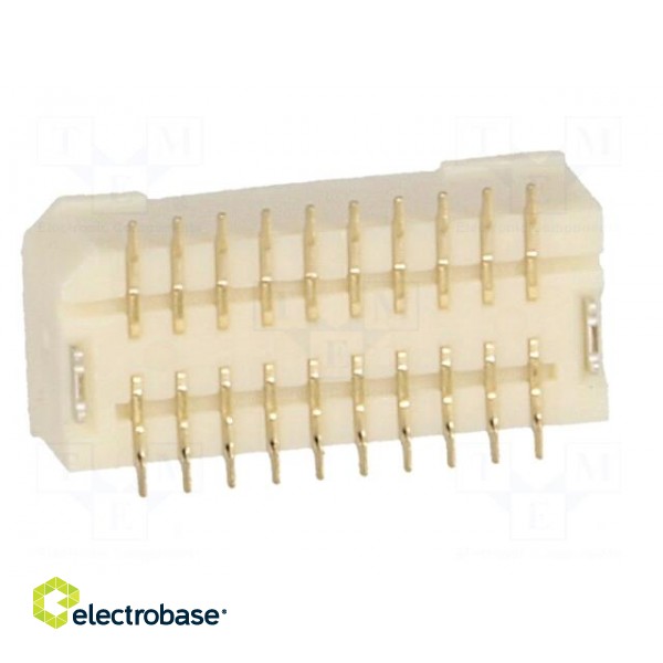 Socket | wire-board | male | 1mm | PIN: 20 | SMT | 50V | 1A | tinned | 20mΩ image 5