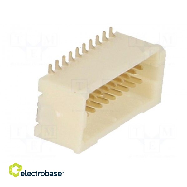 Socket | wire-board | male | 1mm | PIN: 20 | SMT | 50V | 1A | tinned | 20mΩ image 8