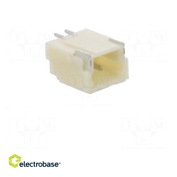 Socket | wire-board | male | 1mm | PIN: 2 | SMT | 50V | 1A | tinned | 20mΩ image 8
