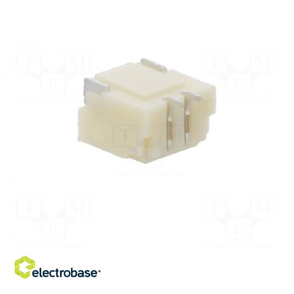 Socket | wire-board | male | 1mm | PIN: 2 | SMT | 50V | 1A | tinned | 20mΩ image 4