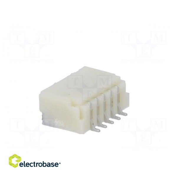 Socket | wire-board | male | 1mm | PIN: 5 | SMT | 50V | 1A | tinned | 20mΩ image 4
