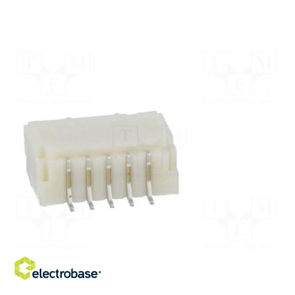Socket | wire-board | male | 1mm | PIN: 5 | SMT | 50V | 1A | tinned | 20mΩ image 5
