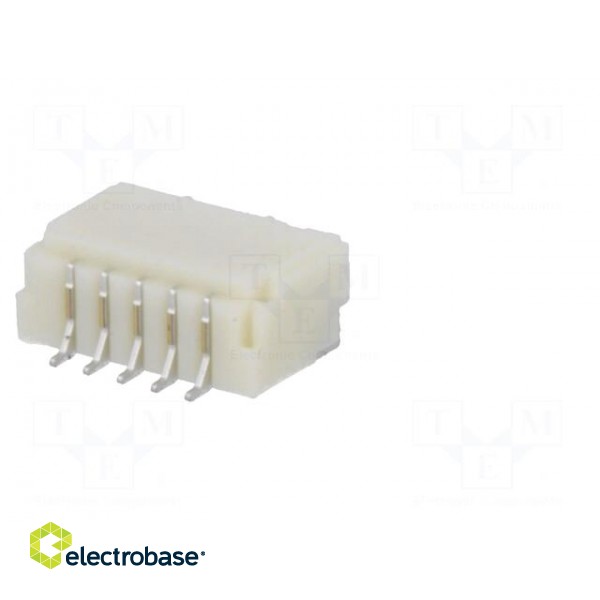 Socket | wire-board | male | 1mm | PIN: 5 | SMT | 50V | 1A | tinned | 20mΩ image 6