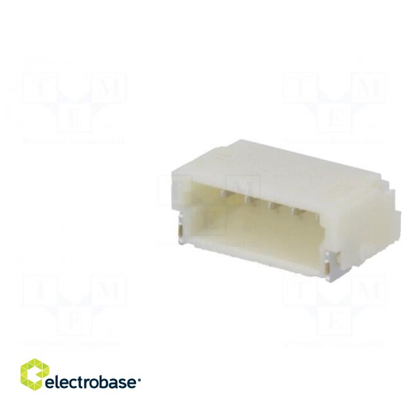 Socket | wire-board | male | 1mm | PIN: 5 | SMT | 50V | 1A | tinned | 20mΩ image 2