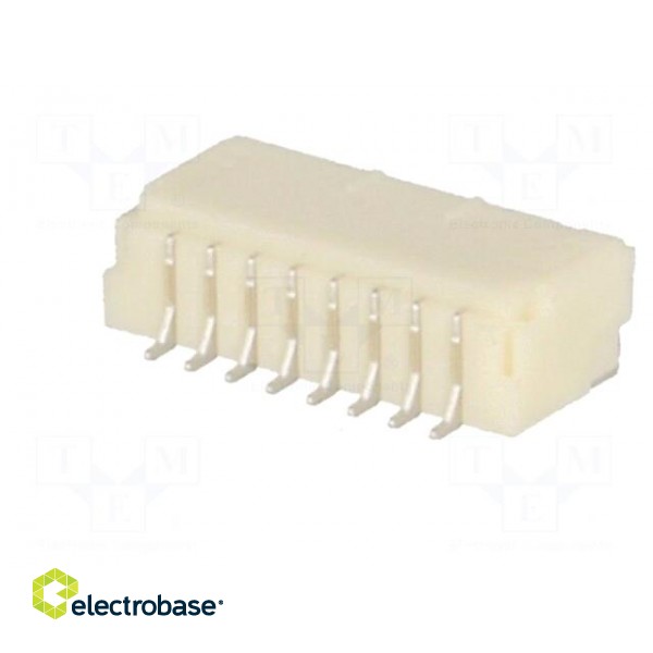 Socket | wire-board | male | 1mm | PIN: 8 | SMT | 50V | 1A | tinned | 20mΩ image 6
