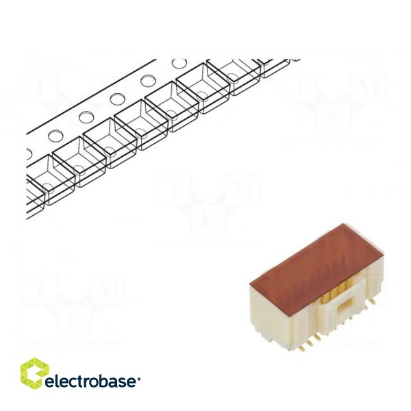 Socket | wire-board | male | Pico-Clasp | 1mm | PIN: 20 | SMT | 100V | 1A