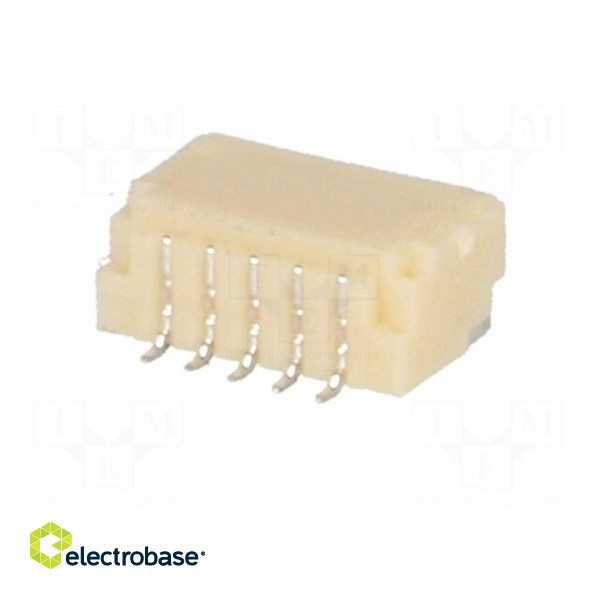Socket | wire-board | male | SH,SR,SZ | 1mm | PIN: 5 | SMT | 50V | 1A image 6
