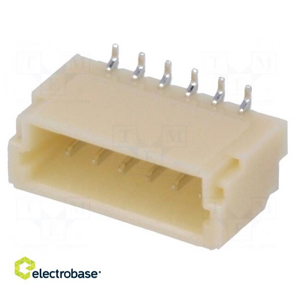 Socket | wire-board | male | SH,SR | 1mm | PIN: 6 | SMT | 50V | 1A | -25÷85°C image 1
