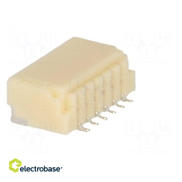 Socket | wire-board | male | SH,SR,SZ | 1mm | PIN: 6 | SMT | 50V | 1A image 4