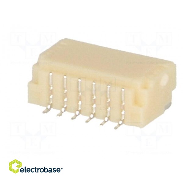 Socket | wire-board | male | SH,SR,SZ | 1mm | PIN: 6 | SMT | 50V | 1A image 6