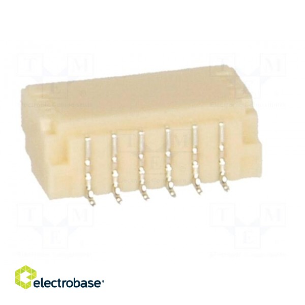 Socket | wire-board | male | SH,SR,SZ | 1mm | PIN: 6 | SMT | 50V | 1A image 5