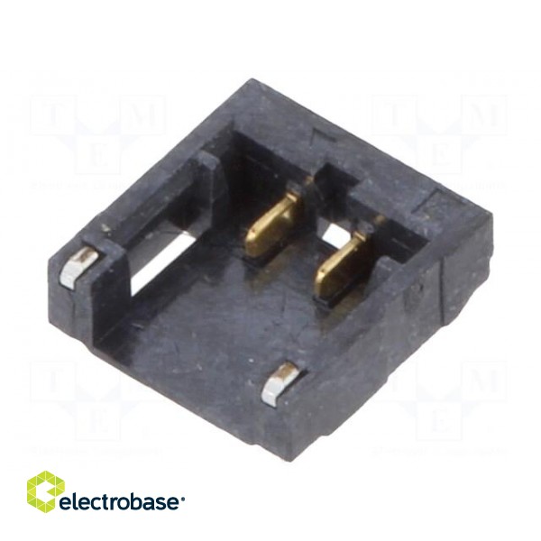 Socket | wire-board | male | 1.2mm | PIN: 2 | SMT | on PCBs | -25÷85°C | 50V paveikslėlis 1
