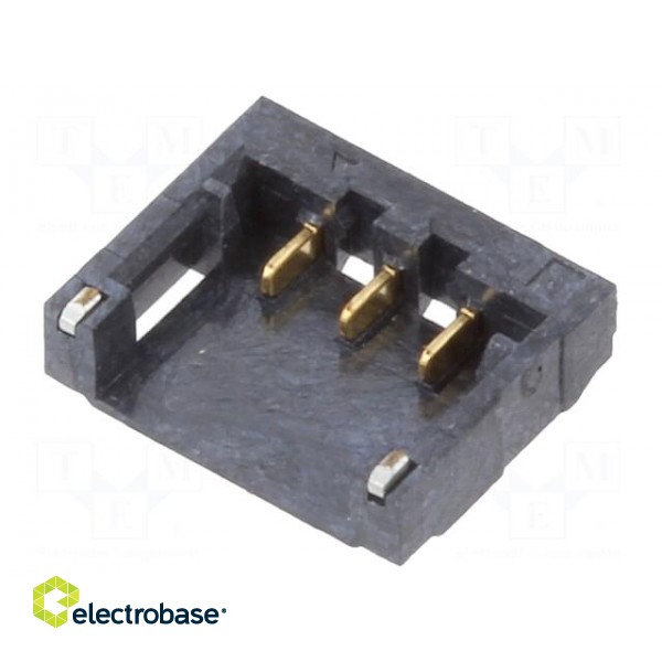 Socket | wire-board | male | 1.2mm | PIN: 3 | SMT | on PCBs | -25÷85°C | 50V paveikslėlis 1