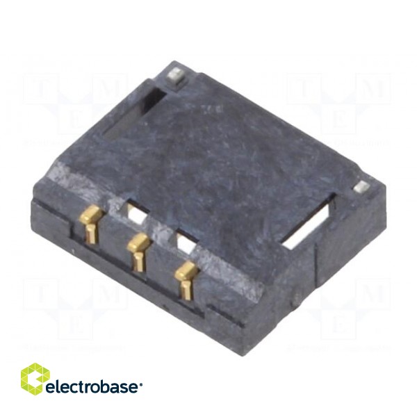 Socket | wire-board | male | 1.2mm | PIN: 3 | SMT | on PCBs | -25÷85°C | 50V paveikslėlis 2