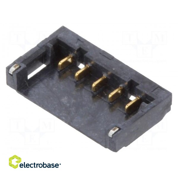 Socket | wire-board | male | 1.2mm | PIN: 5 | SMT | on PCBs | -25÷85°C | 50V