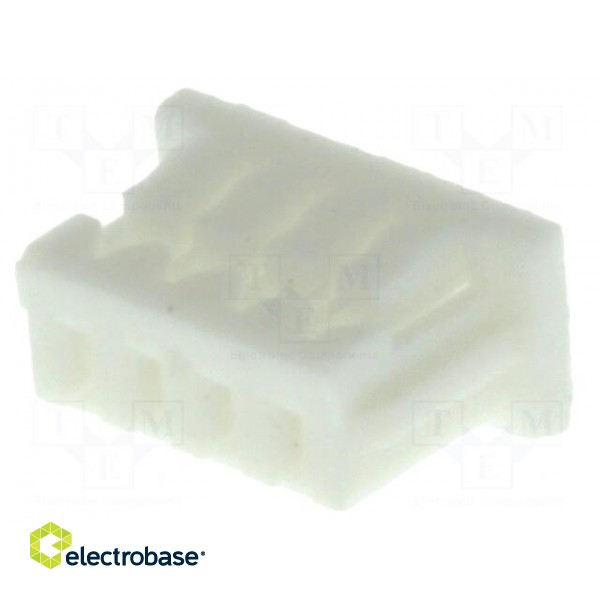 Plug | wire-board | female | 1.25mm | PIN: 4 | w/o contacts | for cable image 1