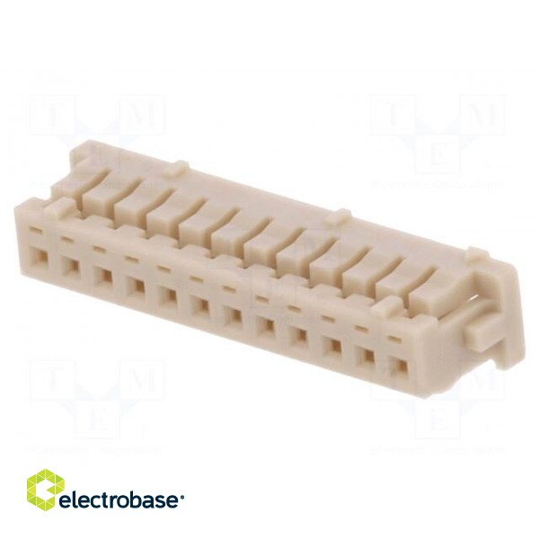 Plug | wire-board | female | DF13 | 1.25mm | PIN: 12 | w/o contacts