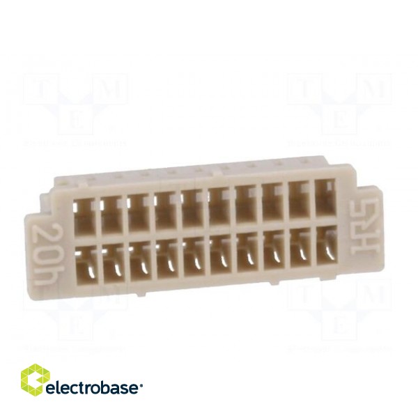Plug | wire-board | female | DF13 | 1.25mm | PIN: 20 | w/o contacts paveikslėlis 5