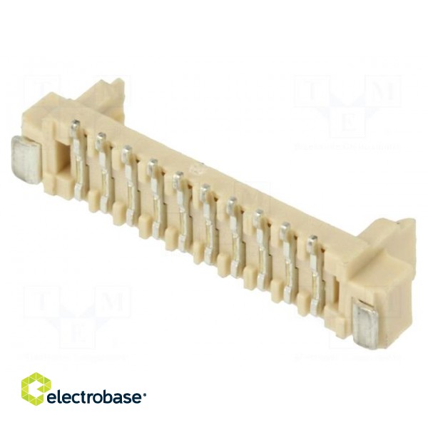 Socket | wire-board | male | 1.25mm | PIN: 10 | SMT | 250V | 1A | tinned image 2