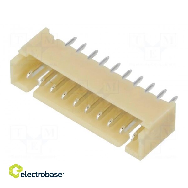 Socket | wire-board | male | 1.25mm | PIN: 10 | THT | 125V | 1A | tinned image 1