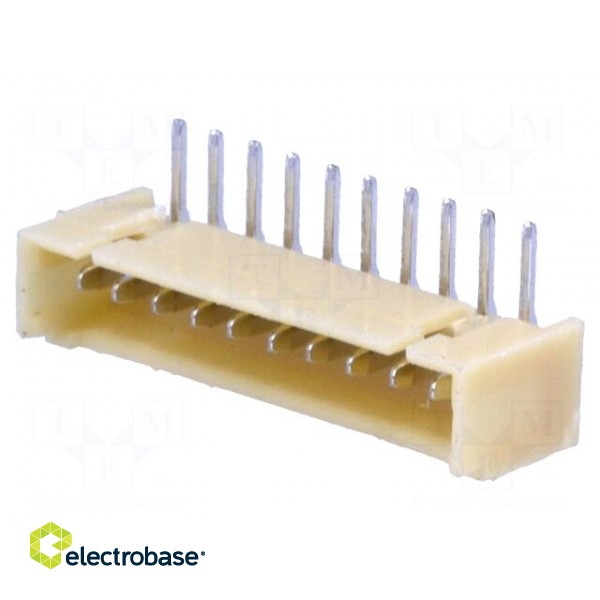 Socket | wire-board | male | 1.25mm | PIN: 10 | THT | 250V | 1A | tinned