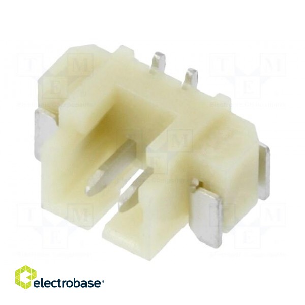 Socket | wire-board | male | 1.25mm | PIN: 2 | SMT | 125V | 1A | tinned