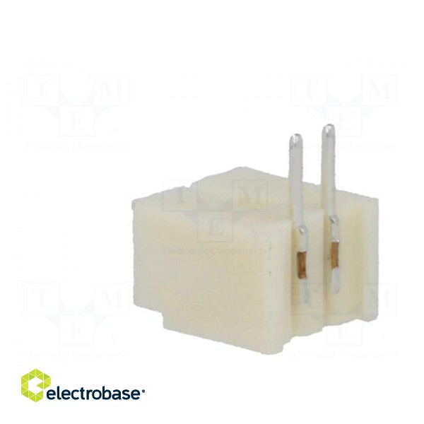 Socket | wire-board | male | 1.25mm | PIN: 2 | THT | 125V | 1A | tinned image 4