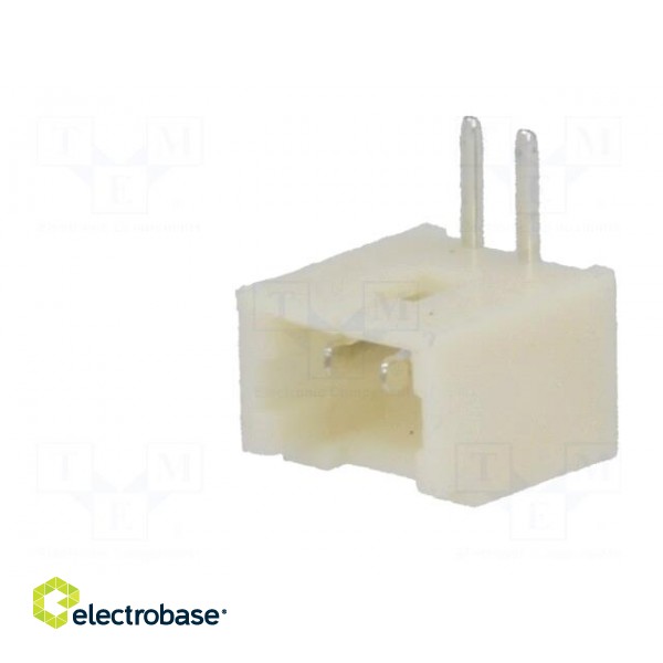 Socket | wire-board | male | 1.25mm | PIN: 2 | THT | 125V | 1A | tinned image 2