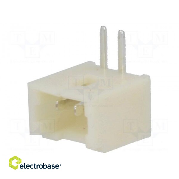 Socket | wire-board | male | 1.25mm | PIN: 2 | THT | 125V | 1A | tinned image 1