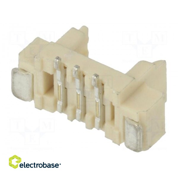 Socket | wire-board | male | 1.25mm | PIN: 3 | SMT | 250V | 1A | tinned image 2