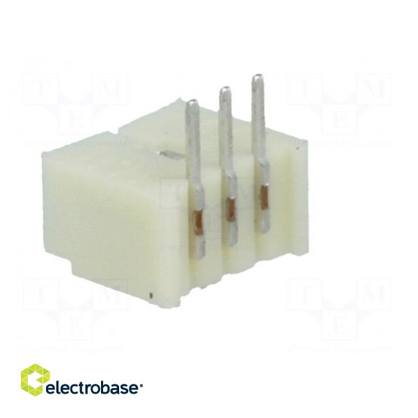 Socket | wire-board | male | 1.25mm | PIN: 3 | THT | 125V | 1A | tinned image 4