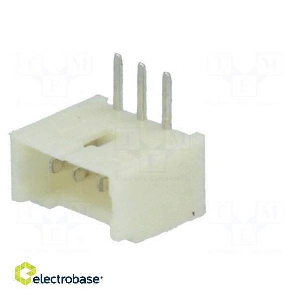 Socket | wire-board | male | 1.25mm | PIN: 3 | THT | 125V | 1A | tinned image 2