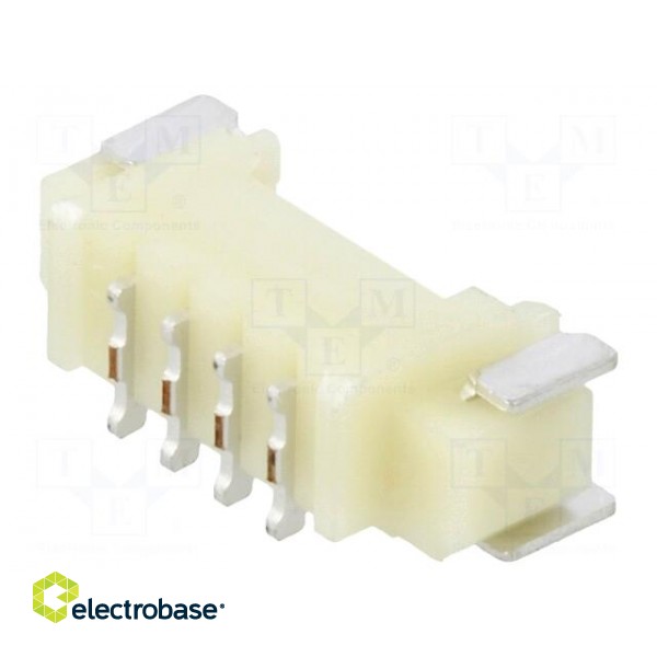 Socket | wire-board | male | 1.25mm | PIN: 4 | SMT | 250V | 1A | tinned image 2