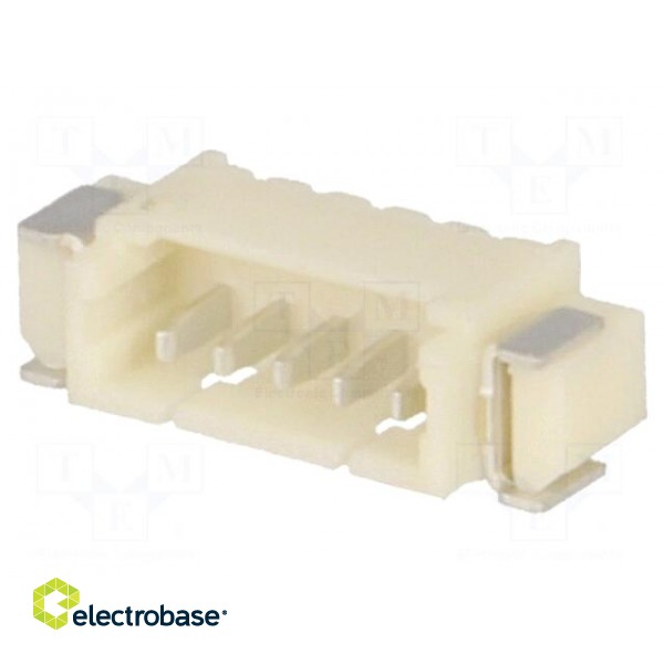 Socket | wire-board | male | 1.25mm | PIN: 5 | SMT | 125V | 1A | tinned image 1