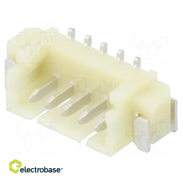 Socket | wire-board | male | 1.25mm | PIN: 5 | SMT | 125V | 1A | tinned image 1