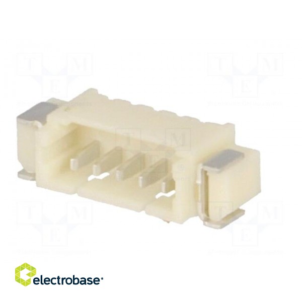 Socket | wire-board | male | 1.25mm | PIN: 5 | SMT | 125V | 1A | tinned image 2