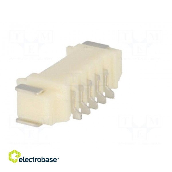 Socket | wire-board | male | 1.25mm | PIN: 5 | SMT | 125V | 1A | tinned image 4