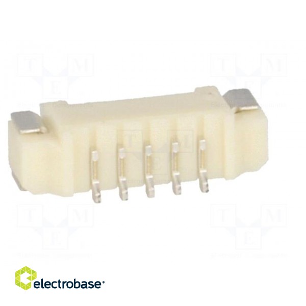 Socket | wire-board | male | 1.25mm | PIN: 5 | SMT | 125V | 1A | tinned image 5