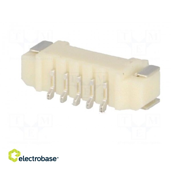 Socket | wire-board | male | 1.25mm | PIN: 5 | SMT | 125V | 1A | tinned image 6