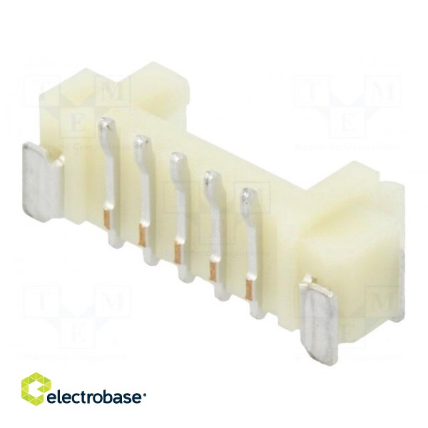 Socket | wire-board | male | 1.25mm | PIN: 5 | SMT | 125V | 1A | tinned image 2