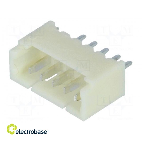 Socket | wire-board | male | 1.25mm | PIN: 5 | THT | 125V | 1A | tinned image 1