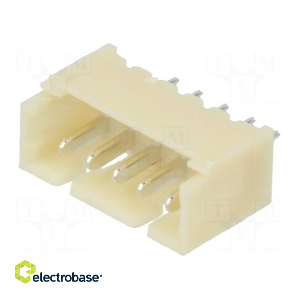 Socket | wire-board | male | 1.25mm | PIN: 5 | THT | 125V | 1A | tinned image 1