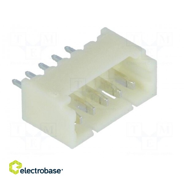Socket | wire-board | male | 1.25mm | PIN: 5 | THT | 125V | 1A | tinned image 8