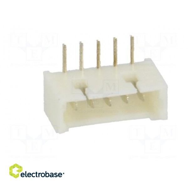Socket | wire-board | male | 1.25mm | PIN: 5 | THT | 125V | 1A | tinned image 9