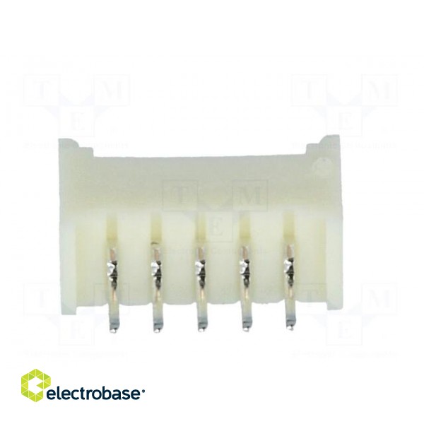Socket | wire-board | male | 1.25mm | PIN: 5 | THT | 125V | 1A | tinned image 5