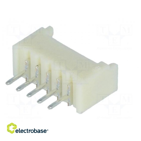 Socket | wire-board | male | 1.25mm | PIN: 5 | THT | 125V | 1A | tinned image 6