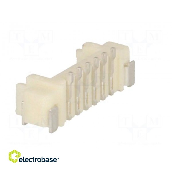 Socket | wire-board | male | 1.25mm | PIN: 6 | SMT | 125V | 1A | tinned image 4