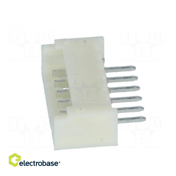 Socket | wire-board | male | 1.25mm | PIN: 6 | THT | 125V | 1A | tinned image 3